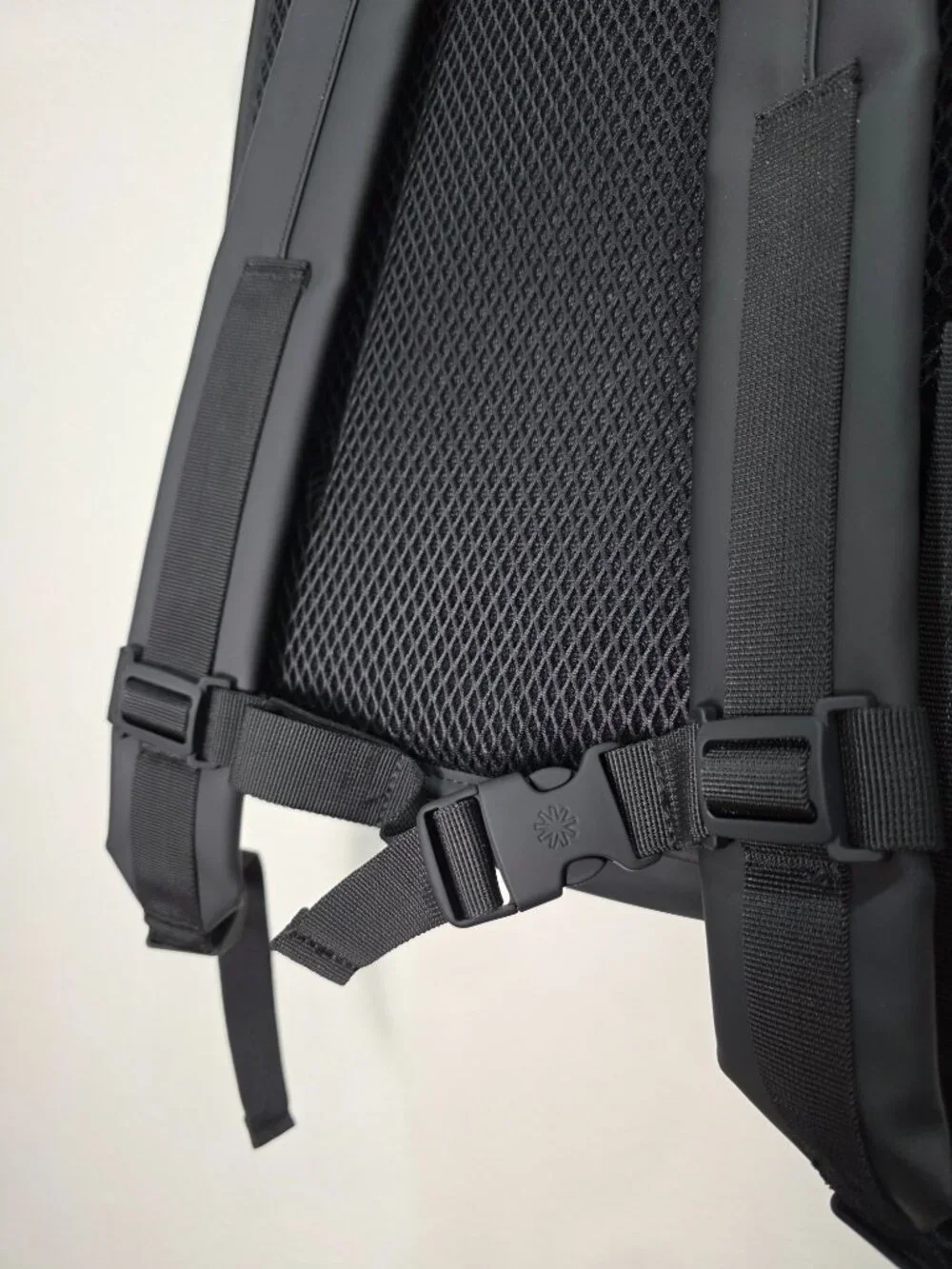 RAINS Black Rolltop Rucksack W3 Waterproof Commuter Laptop Backpack NWT